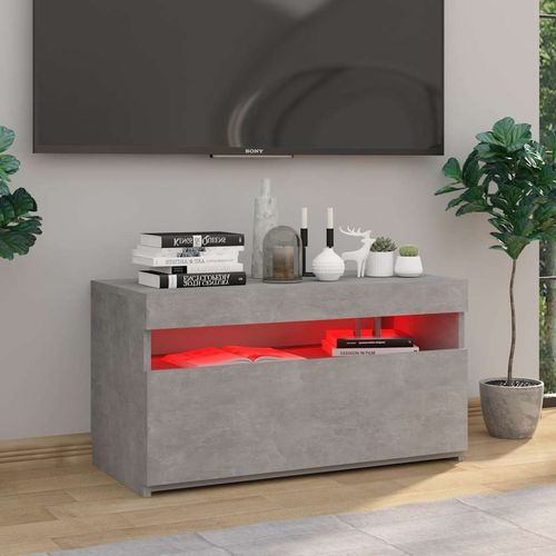 Szafka pod TV z oświetleniem LED, szarość betonu, 75x35x40 cm na Arena.pl