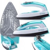 ŻELAZKO PAROWE TURYSTYCZNE CERAMICZNE PODRÓŻNE REGULACJA °C 1200W HYUNDAI