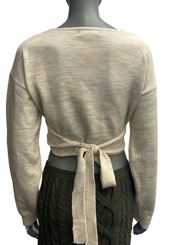 Bluzka dzianinowa z długim rękawem Saffron Barker Cream Top In The Style 16 na Arena.pl