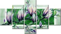 75CM 120 OBRAZ 5 ELEM SŁODYCZ MAGNOLII ZIELENI ŚCIENNY DRUK