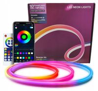 TAŚMA LED 10M KOLOROWA PASEK NEON RGB-IC ZESTAW BLUETOOTH APLIKACJA + PILOT