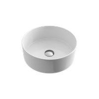 Ovia umywalka nablatowa 36 cm okrągła, biały połysk