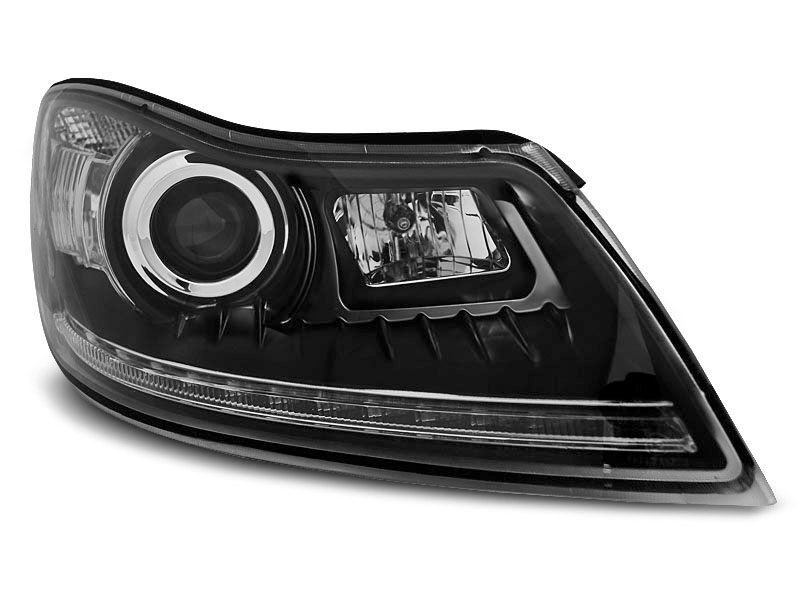LAMPY REFLEKTORY SKODA OCTAVIA II 09-12 DAYLIGHT BLACK LED zdjęcie 2