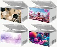 Naklejka samoprzylepna na zamrażarkę zmywarkę pralkę ABSTRAKCYJNE WZORY