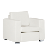 Fotel skórzany biały HELSINKI