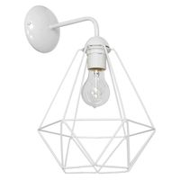 Kinkiet LAMPA ścienna BASKET 7211 Milagro loftowa OPRAWA metalowa klatka druciana biała