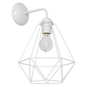 Kinkiet LAMPA ścienna BASKET 7211 Milagro loftowa OPRAWA metalowa klatka druciana biała