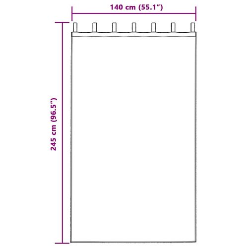 Zasłony z zasłonami 2 pcs Czysta biel Poliester na Arena.pl