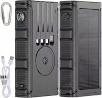 POWERBANK ŁADOWARKA SOLARNY INDUKCJA 36000mAh 8xUSB LATARKA 2x LED USB-C PD