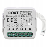 Moduł OXT inteligentny mini przekaźnik 4 obwody oświetlenie ZigBee TUYA