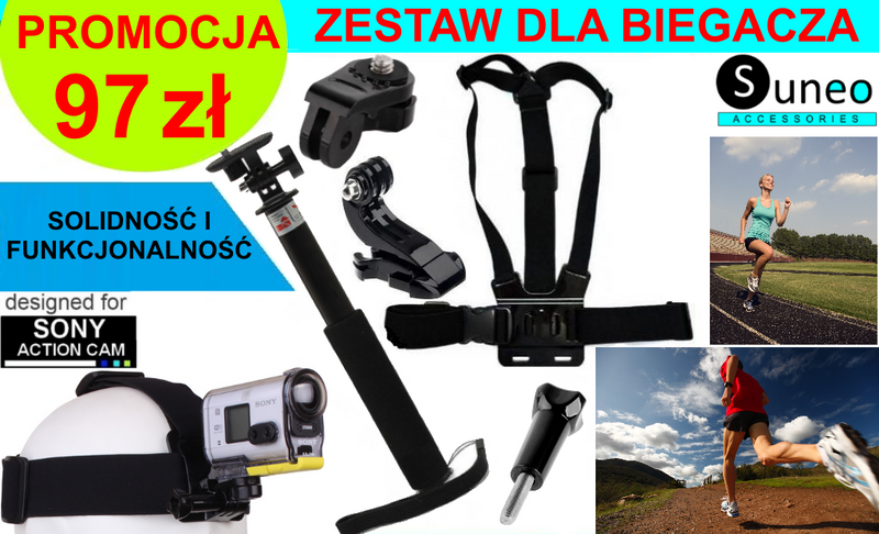 ZESTAW DO BIEGANIA DO KAMER SONY ACTION CAM zdjęcie 2