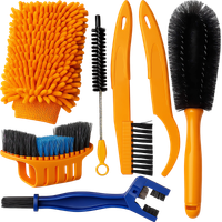 Zestaw do Czyszczenia Mycia Roweru Łańcucha Opon Pielęgnacji Szczotki 7w1