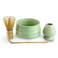 ZESTAW BAMBUSOWYCH ŁYŻECZEK DO HERBATY I AKCESORIÓW DO MATCHY 4-CZĘŚCIOWY