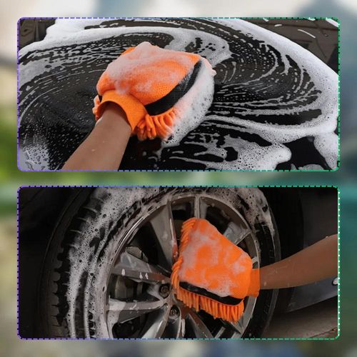 Myjka do samochodu rękawica z mikrofibry do mycia auta felg dwustronna na Arena.pl