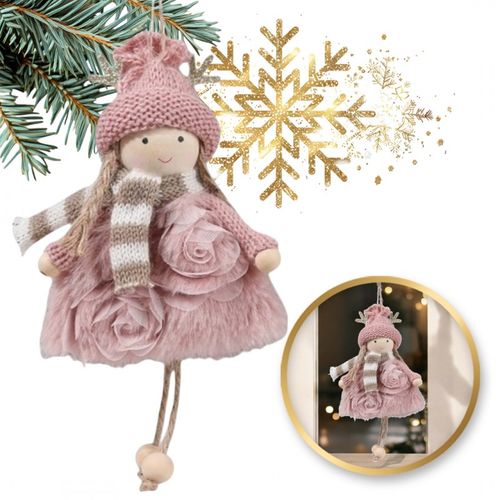 anioł świąteczny boże narodzenie z pluszu różowy asn12r na Arena.pl