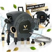 AUTOMATYCZNY BĘBEN ZWIJACZ NA WĄŻ OGRODOWY NAŚCIENNY ZWIJAK 1/2 22m