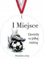MEDAL Z PLEXI 5 cm nadruk UV piłka nożna zawody twoja personalizacja