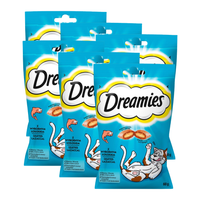 Dreamies Karma uzupełniająca dla kotów i kociąt o smaku łososia 60 g x 6