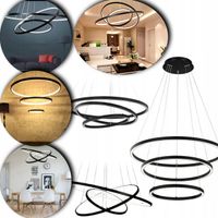 Lampa wisząca Zolta Lampa 3 pierścienie zintegrowane źródło LED