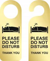 ZAWIESZKA NA DRZWI hotelowa ZŁOTA plexi TWÓJ NAPIS PLEASE DO NOT DISTURB