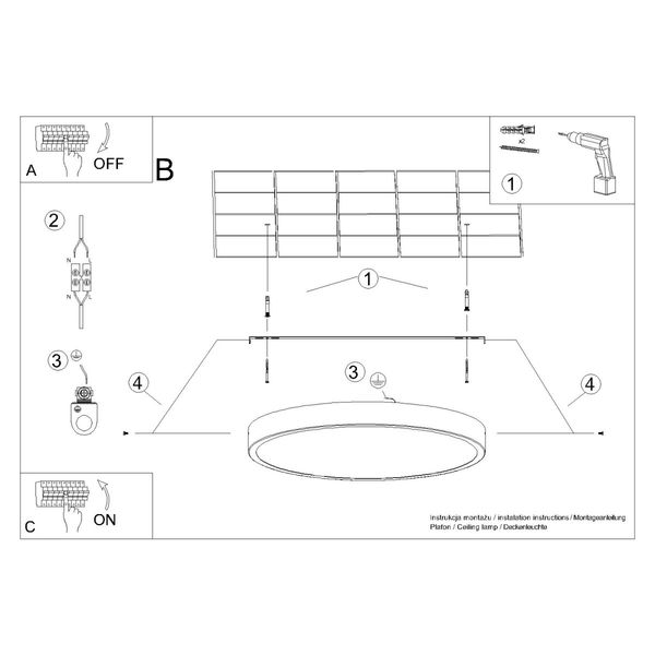 Plafon ONYX 30 biały LED 3000K zdjęcie 6