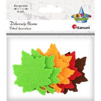 liście klonu filcowe 6 szt titanum