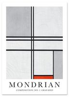 Plakat mondrian obrazy reprodukcje 30x40 cm