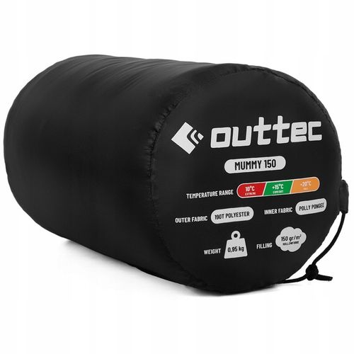 ŚPIWÓR TURYSTYCZNY LEKKI KOŁODRA Z KAPTUREM HOODED CAŁOROCZNY OUTTEC na Arena.pl