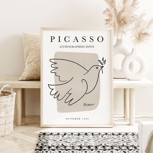 Plakat cyfrowy do wydruku picasso gołąb na Arena.pl