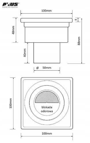 WPUST PODŁOGOWY KRATKA ŚCIEKOWA ANTYZAPACH 10 50 na Arena.pl