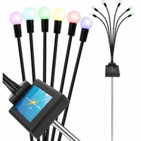 LAMPA SOLARNA WBIJANA KULECZKI 6 LED LAMPKA OGRODOWA KULE KULKI