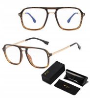 PILOTKI Okulary Zerówki do KOMPUTERA Blue Light UV OPRAWKI Flexy UNISEX