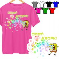 Koszulka Dziecięca na Dzień Kropki SpongeBob Wiele Wzorów Kolory - XXXS 86
