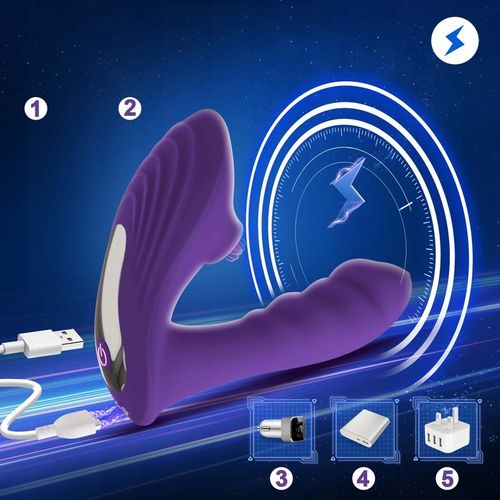 WIBRATOR POSUWISTY SSĄCY ŁECHTACZKĘ LUB ODBYT MASAŻER POWIETRZNY ORGAZM APP na Arena.pl