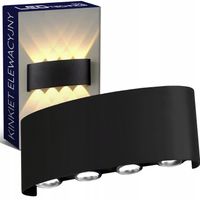 Lampa elewacyjna ścienna LED 8W Kinkiet zewnętrzny ogrodowy GÓRA DÓŁ