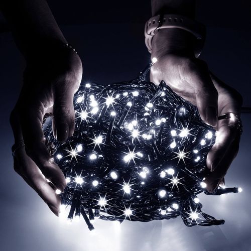 LAMPKI CHOINKOWE 1000LED ZEWNĘTRZNE KURTYNA ŚWIETLNA IP44 BIAŁE ZIMNE FLASH na Arena.pl