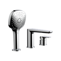 Clever 2.0 bateria wannowa 3-otworowa, chrom