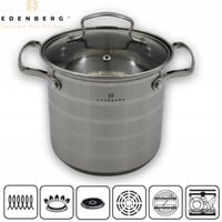 WYSOKI Garnek z Pokrywą 3.0L ZE STALI NIERDZEWNEJ 16x15cm INDUKCJA ZMYWARKA