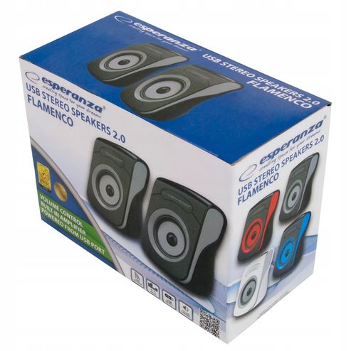 GŁOŚNIKI KOMPUTEROWE 2.0 ZASILANE z USB 5V CZARNO-SZARE 6W 2x3W na Arena.pl