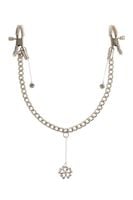fetish fantasy series crystal nipple clamps silver