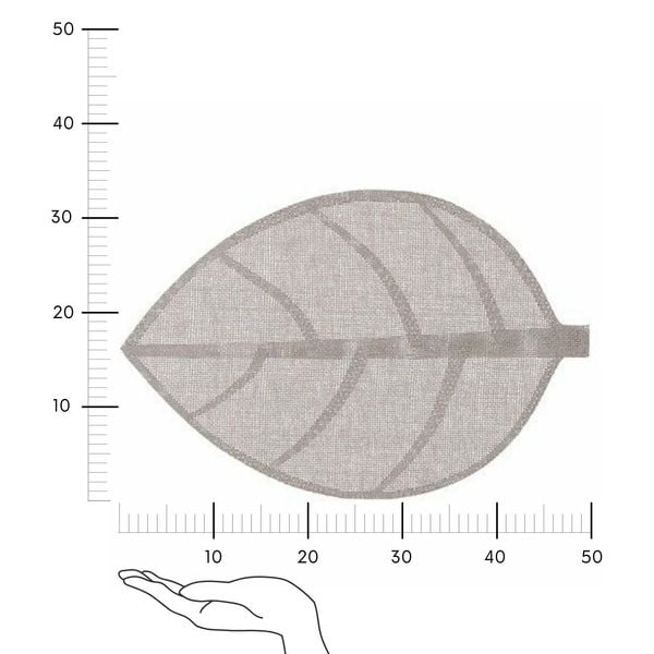 Podkładka Feuille liść jasnoszara zdjęcie 4