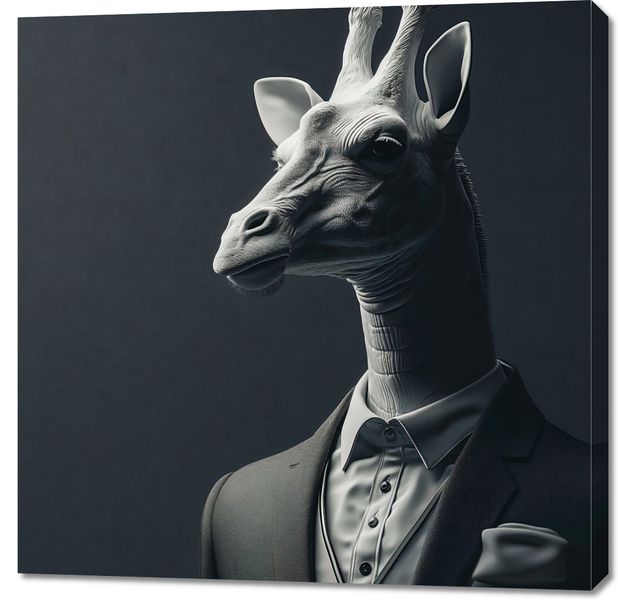 Obraz 90x90cm Żyrafa na Wyjściu zdjęcie 1