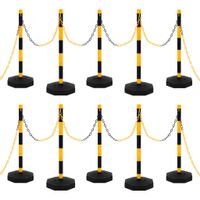 Zestaw słupków z 10-metrowym, plastikowym łańcuchem