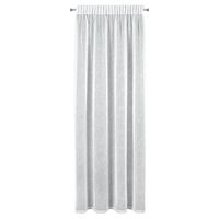 Firana na taśmie ze srebrnym nadrukiem KELLY 140X270 biała
