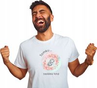 Koszulka z nadrukiem napis dla PRZYSZŁEGO TATY