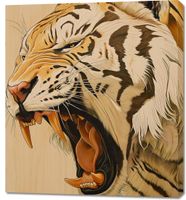 Obraz 90x100cm Majestatyczny Ryk Tygrysa