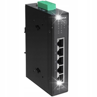 Switch przemysłowy przełącznik sieciowy Edimax 5 port Gigabit Ethernet DIN