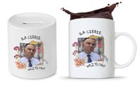Zestaw Andrzej Duda Pis Prezent Kubek + Skarbonka Z Nadrukiem Ze Zdjęciem