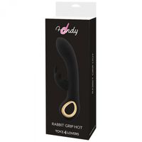 wibrator vibratore rabbit riscaldante handy rabbit grip hot black