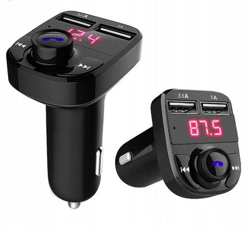 Transmiter FM Bluetooth z MP3,  i  ładowarką 3,1A+1A na Arena.pl